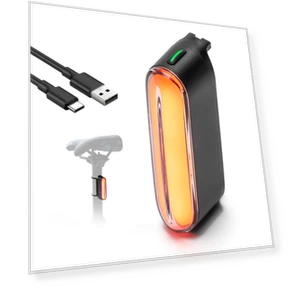 Bicycle Tail Light with Magnetic Smart Brake Rear Light — Bike Light Sets, ROCKBROS