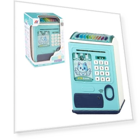 Smart Password Fingerprint Automatic Roll Money Piggy Bank — Savings & Piggy Banks, Happy Time For kids