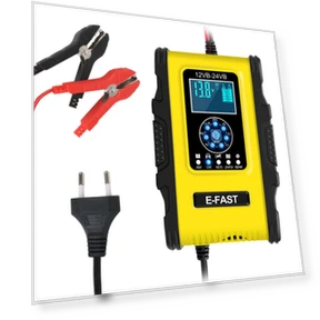 Smart Car Battery Charger with Digital Display — Battery Chargers, LEEPEE