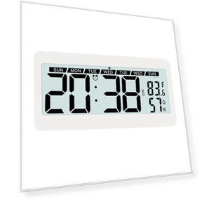 Digital Desk Clock with Alarm, Temperature, and Humidity Display — Clocks, Fashionable bags