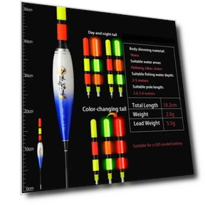 Electronic Fishing Float with LED Light — Bite Indicators, tianhong