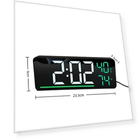 Mirror Electronic Alarm Clock with USB Connection — Alarm, Fashionable bags