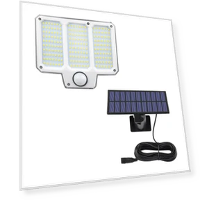 Motion Sensor Light with Detachable Solar Panel — Outdoor Security & Flood Lighting, Vestidos
