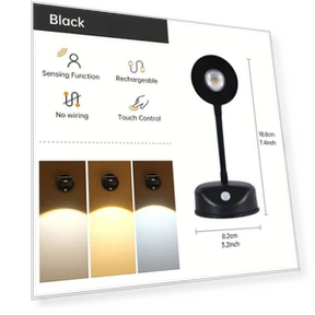 Rechargeable Wireless Smart LED Wall Spotlight with Human Body Sensor — Night Lights, Binchi Lighting Appliances