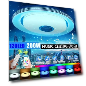 RGB LED Ceiling Light with App and Remote Control — Overhead Lighting, Pro DIY Tool