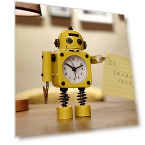 Silent Digital Display Metal Robot Glow Alarm Clock — Alarms & Clocks, Fashionable bags