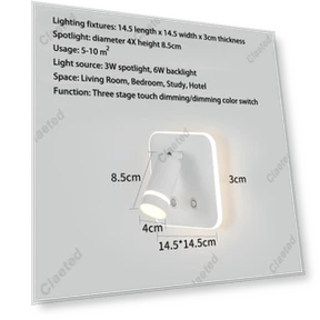Tricolor Touch-Controlled USB Wall Lamp — Desk & Table Lighting, Binchi