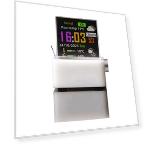 Holographic Desktop Computer with Weather Station and Digital Clock — Display Solutions, Considerable Sum