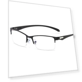 Minimalist Metal Half-Rim Multifocal Glasses — Reading Glasses, Value Vault
