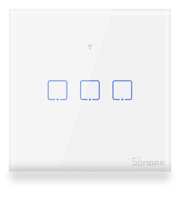 3 Gang Smart WiFi Wall Light Switch with Google Home/Alexa — Smart Home Modules, Sonoff