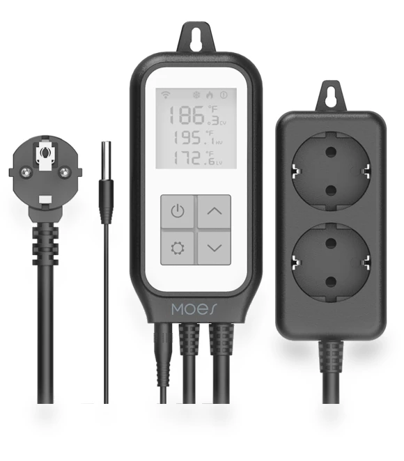 WiFi Smart Digital Temperature Socket Thermostat with LCD Display — Home Climate Control, MoesHouse