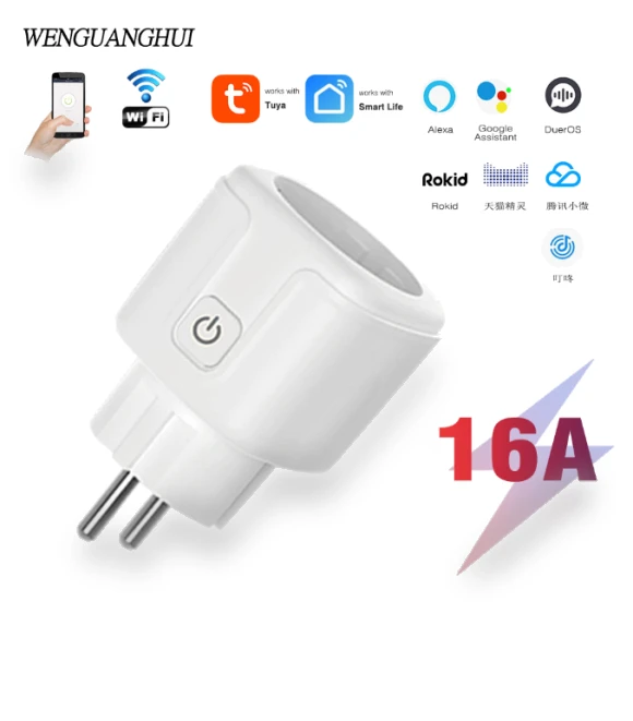 Smart Plug with Energy Monitoring, Works with Alexa and Google Assistant — Smart Home Modules, Tuya