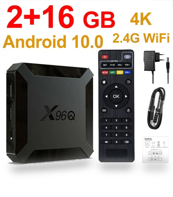Android 10.0 Smart TV Box with WiFi — Streaming Devices, X96
