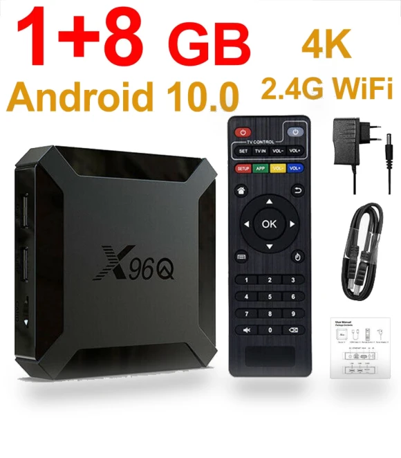 Android 10.0 Smart TV Box with WiFi — Streaming Devices, X96