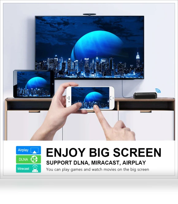 Android 10.0 Smart TV Box with WiFi — Streaming Devices, X96