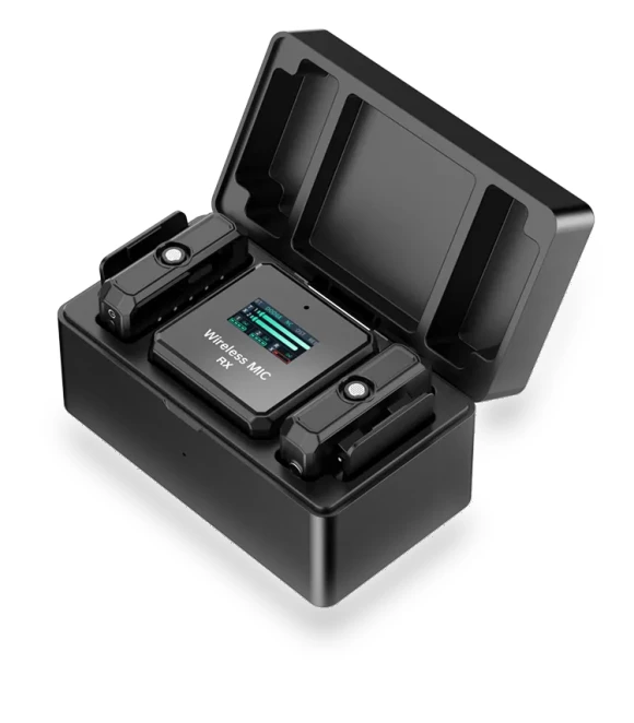 Wireless Lavalier Microphone with Intelligent Charging, 2.4G Digital Display, Noise Reduction — Wireless Systems
