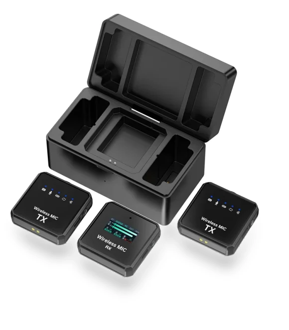 Wireless Lavalier Microphone with Intelligent Charging, 2.4G Digital Display, Noise Reduction — Wireless Systems