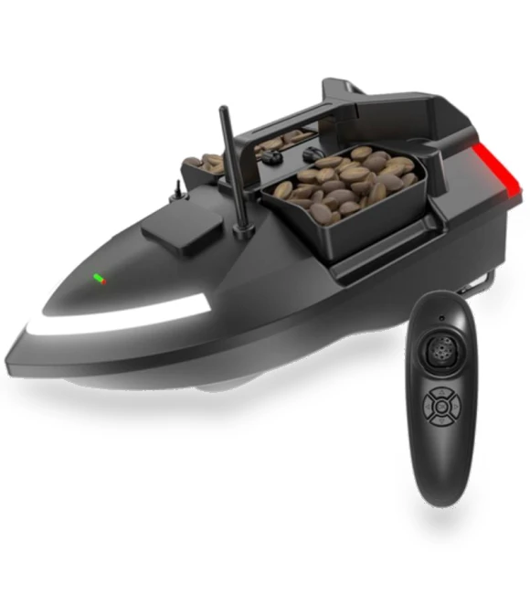 Intelligent 3 Hoppers Fixed-point Nesting RC Carp Fishing Bait Boat With Dual Motor — Fishfinders, Flytec