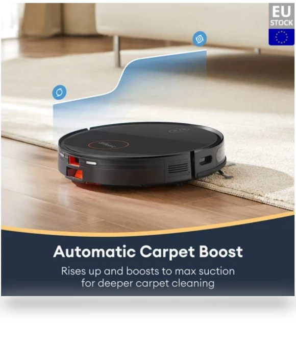 Robot Vacuum Cleaner with Gyroscopic Navigation, 3-in-1 Sweep Vacuum Mop — Smart Cleaning Robots, Ultenic