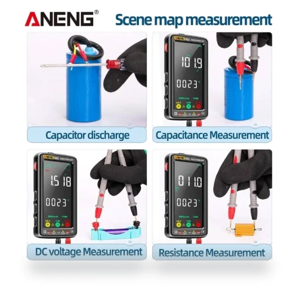 Smart VA Reverse Multimeter AC/DC Ammeter Voltage Tester — Multimeters & Analyzers, ANENG