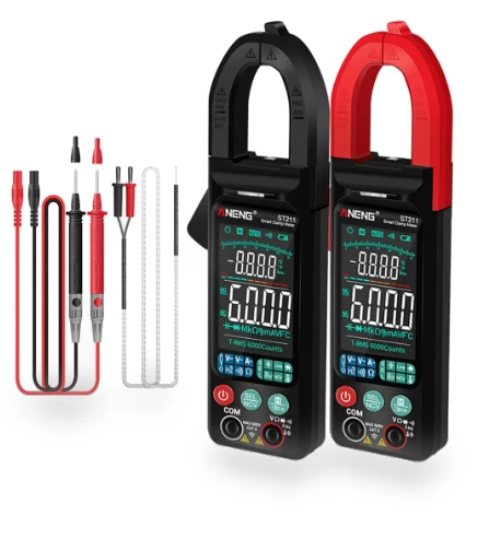 Digital Clamp-On Current Multimeter 6000 Counts True RMS Large Color Display — Electrical Testers, ANENG
