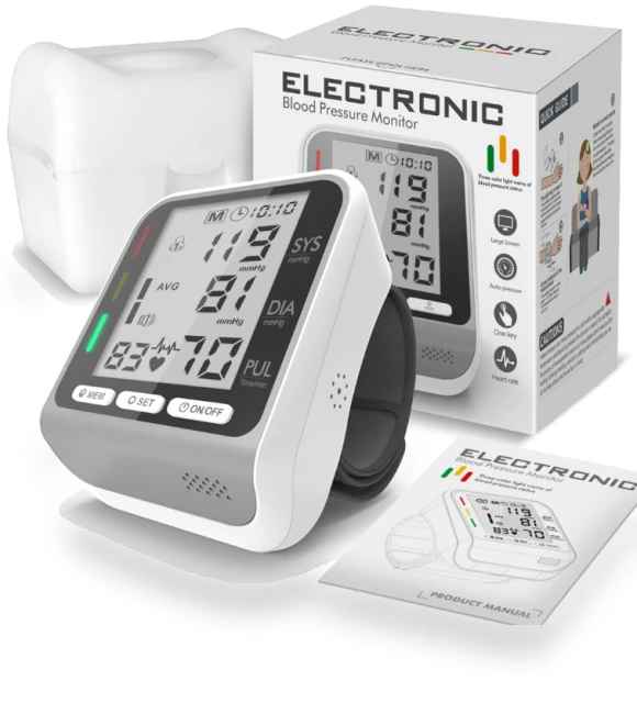 Automatic Electronic Blood Pressure Monitor Wrist Type — Blood Pressure Monitors