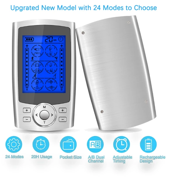 Digital Electronic Pulse Massager with 24 Modes — Back Relief Solutions