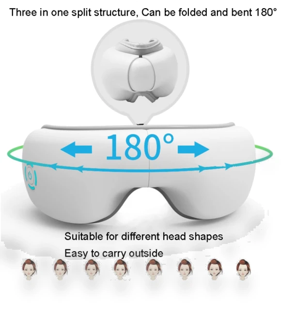 Intelligent Wireless Eye Massager with Gas Vibration and Hot Compress — Rollers & Pens