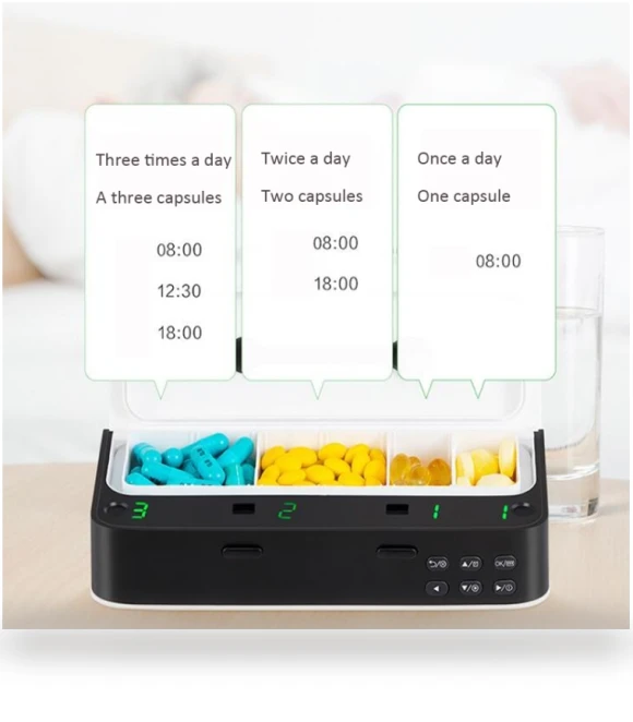 Intelligent Electronic Small Pill Box with Reminder — Medication Accessories