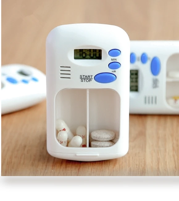 Smart Portable Electronic Pill Box 2 Compartments — Medication Accessories