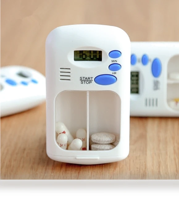 Smart Portable Electronic Pill Box 2 Compartments — Medication Accessories