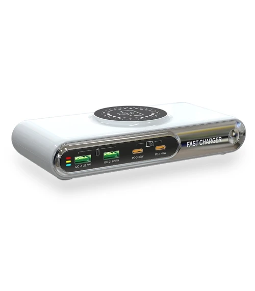 6 in 1 72W Multifunctional Smart Charger with LED Ambient Light — Chargers, F9A