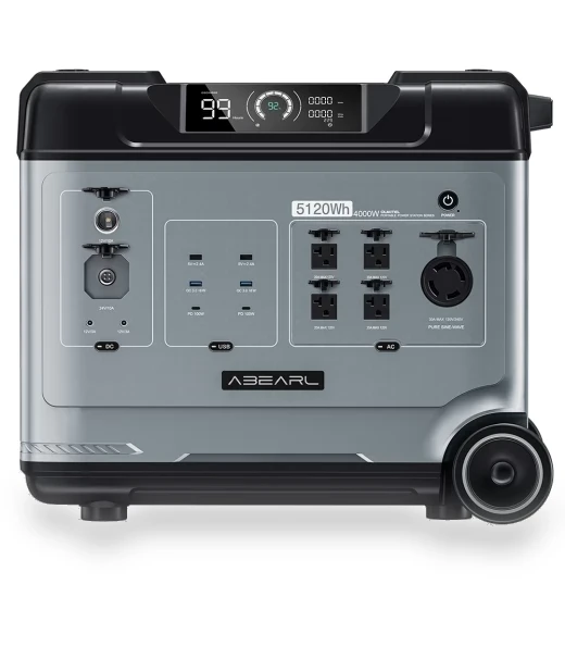 Portable Power Station 5120Wh LiFePO4 Battery, 4000W AC Output — Portable Power Solutions, OUKITEL