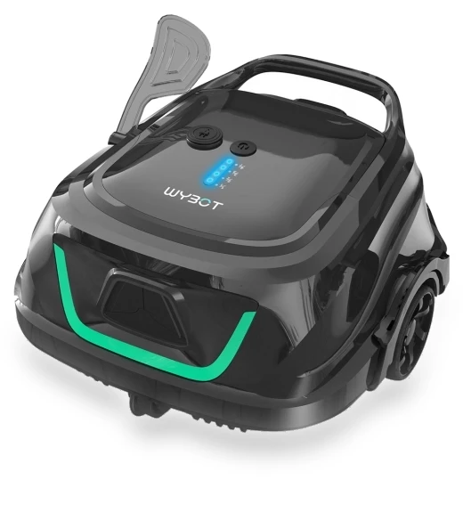 Cordless Pool Robot Vacuum, Double Filters, 120min Runtime, 2.5H Fast Charging — Smart Cleaning Robots, WYBOT
