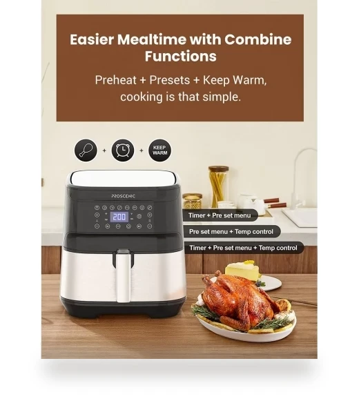 Smart Electric Air Fryer 1700W Oil-free Non-stick Pan — Air Fryers, Proscenic