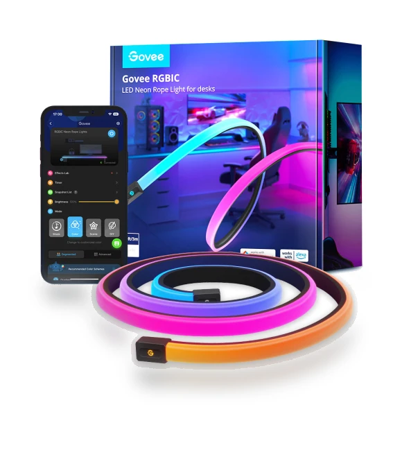RGBIC LED Neon Rope Lights for Desks — LED Strips, Govee