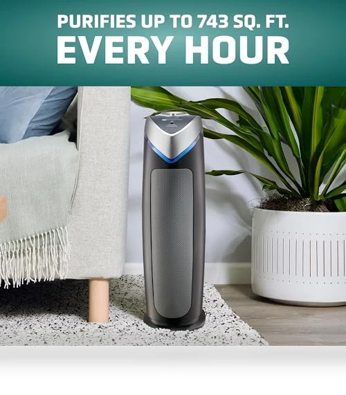 4-In-1 HEPA Air Purifier for Home, Large Rooms Up To 743 Sq. Ft. — Air Ionizers, GermGuardian