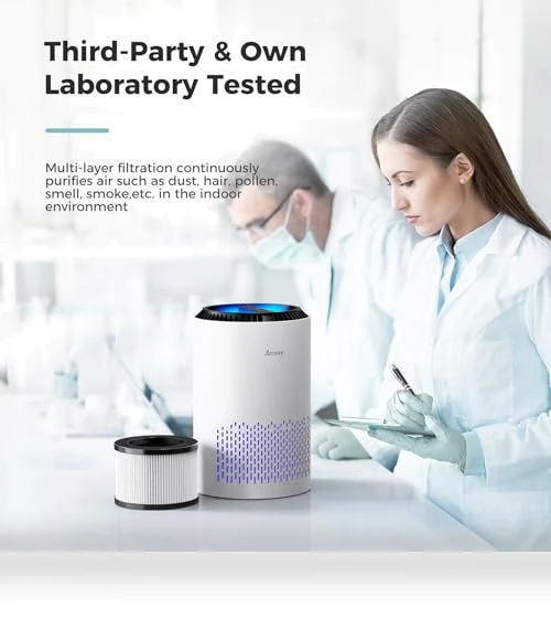 Air Purifier for Bedroom and Home with Sleep Mode and Speed Control — Electrostatic Air Purifiers, AROEVE