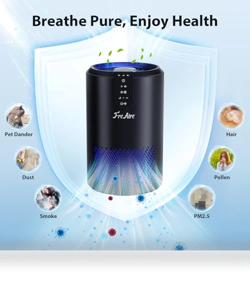 Air Purifier for Home with HEPA Filter, Sleep Mode, and Aromatherapy — Electrostatic Air Purifiers, FreAire
