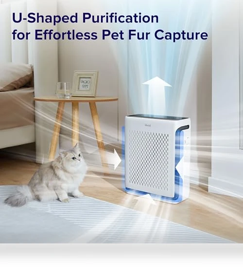 Air Purifier for Home Large Room with Air Quality Monitor, Smart WiFi, HEPA Sleep Mode — Electrostatic Air Purifiers, LEVOIT