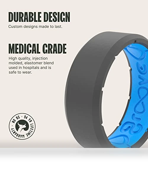 Silicone Wedding Ring for Men - Breathable Rubber Comfort Fit — Smart Rings, Groove Life