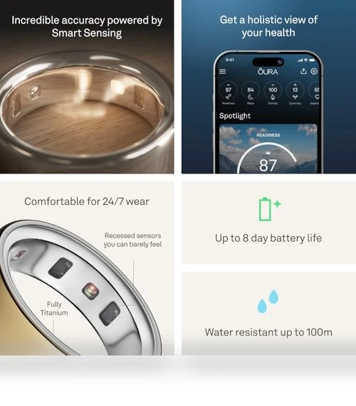 Oura Ring 4 Smart Ring - Sleep Tracking Wearable - Heart Rate - Fitness Tracker — Smart Rings, Oura