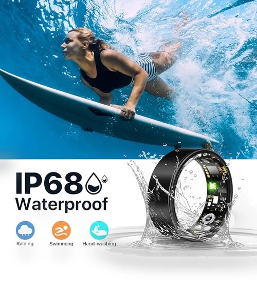 Smart Health Fitness Ring with Heart Rate, Blood Oxygen, Sleep Tracker — Smart Rings, Kuinha