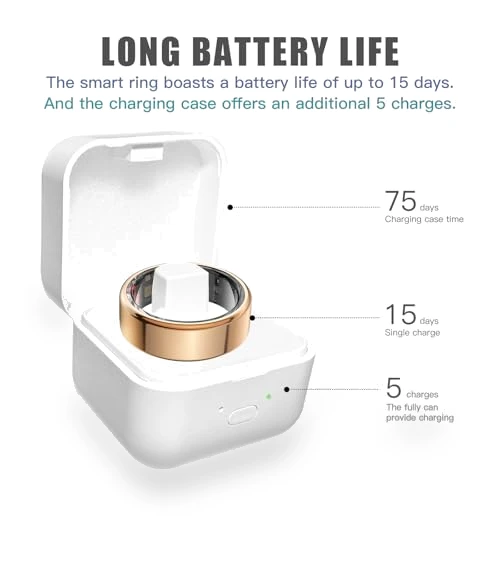 Smart Ring Health Tracker with Heart Rate and Blood Oxygen Monitoring — Smart Rings, Kuxlagz