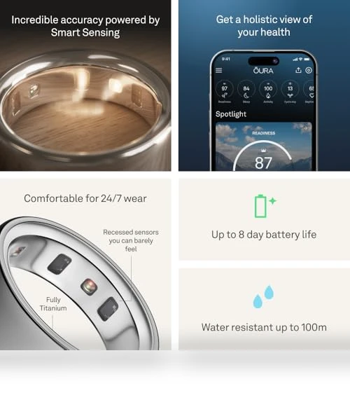 Oura Ring 4 Smart Ring - Sleep Tracking Wearable - Heart Rate - Fitness Tracker — Smart Rings, Oura