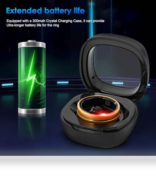 Smart Ring Fitness Tracker - Waterproof Health Monitor for Sleep, Heart, Blood Oxygen, Steps, Calories — Smart Rings, Dkeof
