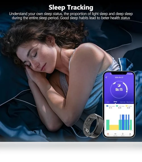 Smart Ring Fitness Tracker with Heart Rate and Blood Oxygen Monitor — Smart Rings, GenXenon