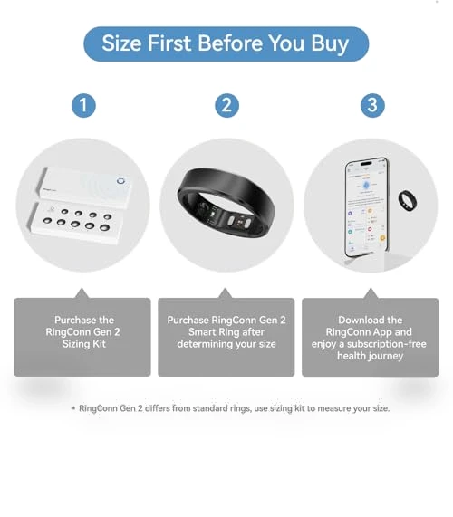 Smart Ring with Sleep Apnea Monitoring, 12-Day Battery Life, Health Tracker — Smart Rings, RingConn