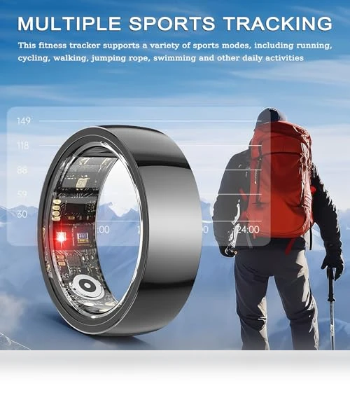 Upgraded Smart Ring Health Tracker with Sleep, Step, Heart Rate, Blood Oxygen Monitoring — Smart Rings, Shenzhen Xinzhiyan Technology Co., Ltd.