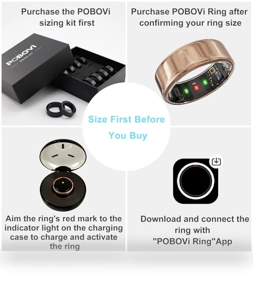 Smart Ring - Sleep/Stress/HR Tracker with Sizing Kit — Smart Rings, POBOVi